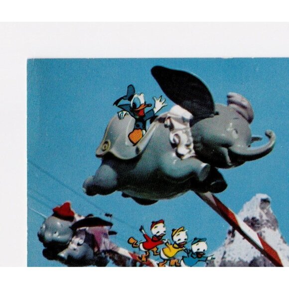 Disneyland Dumbo Ride Postcard D-13 Vintage Fantasyland Donald Duck Disney - Picture 3 of 9